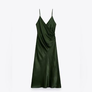 Zara Draped Lingerie Style Dress